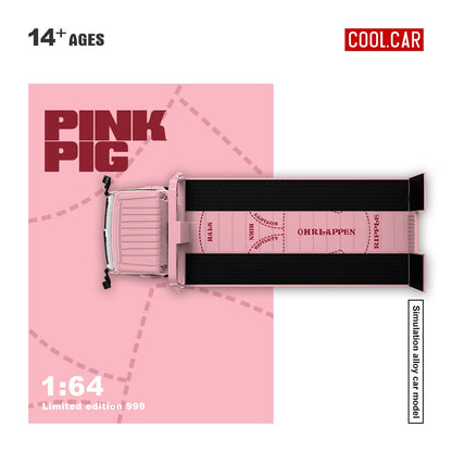 (PREORDER) Cool Car H300 Flatbed Transport Trailer (Pink Pig)