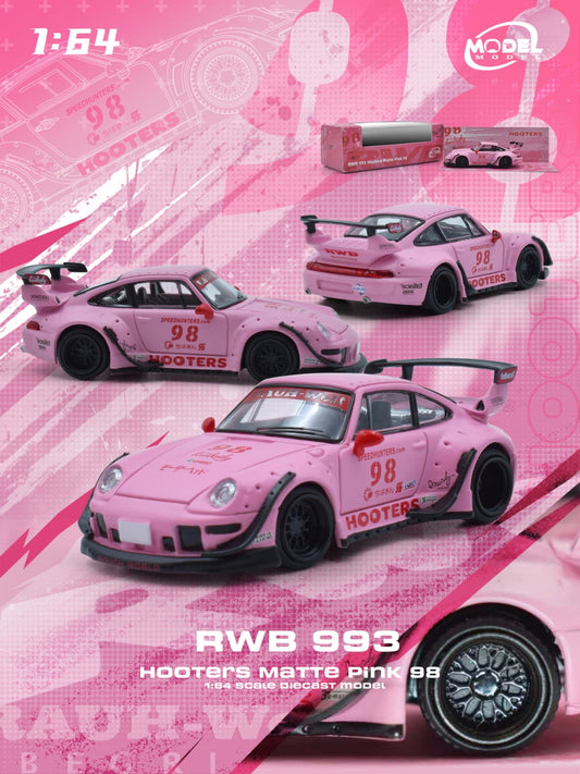 (PREORDER) ModelModel Porsche RWB 993 (Hooters Matte Pink 98)