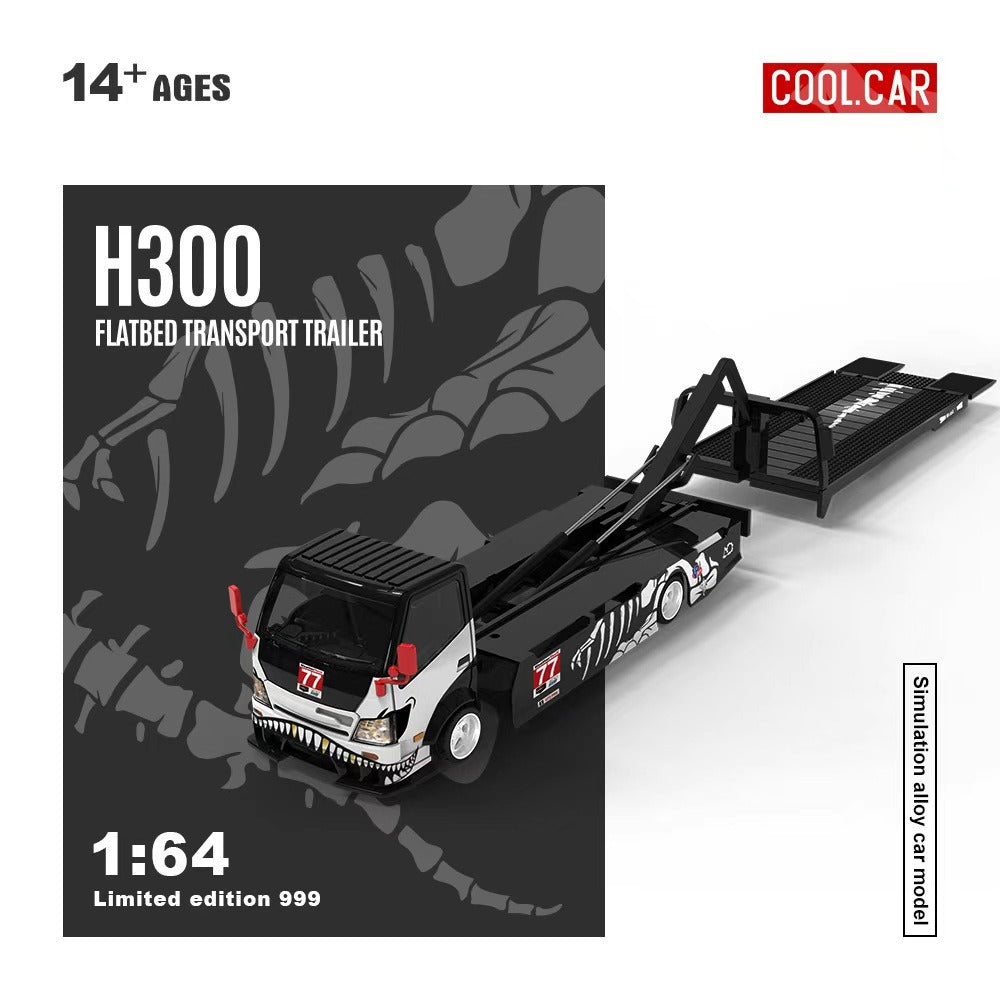 (PREORDER) Cool Car H300 Flatbed Transport Trailer (Bone Dragon 77#)