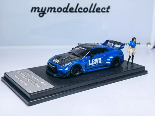 (PREORDER) My Model Collect Nissan LBWk GTR GT (Blue Carbon Fiber w/Figure)
