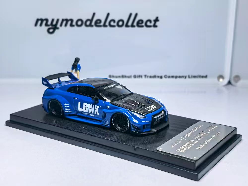 (PREORDER) My Model Collect Nissan LBWk GTR GT (Blue Carbon Fiber w/Figure)