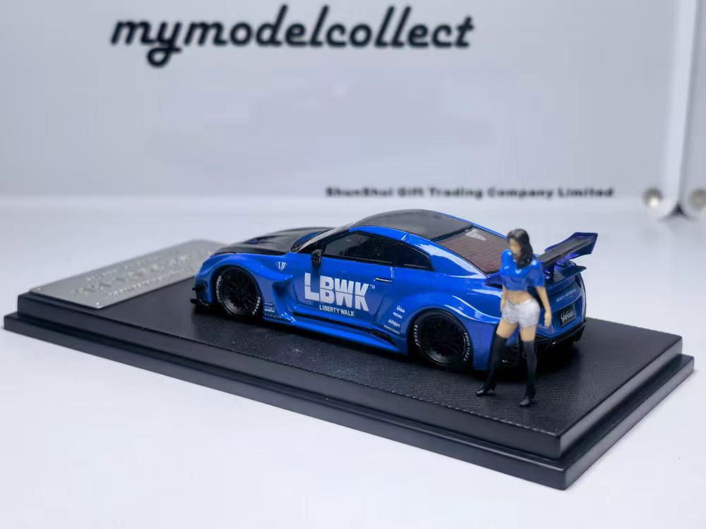 (PREORDER) My Model Collect Nissan LBWk GTR GT (Blue Carbon Fiber w/Figure)