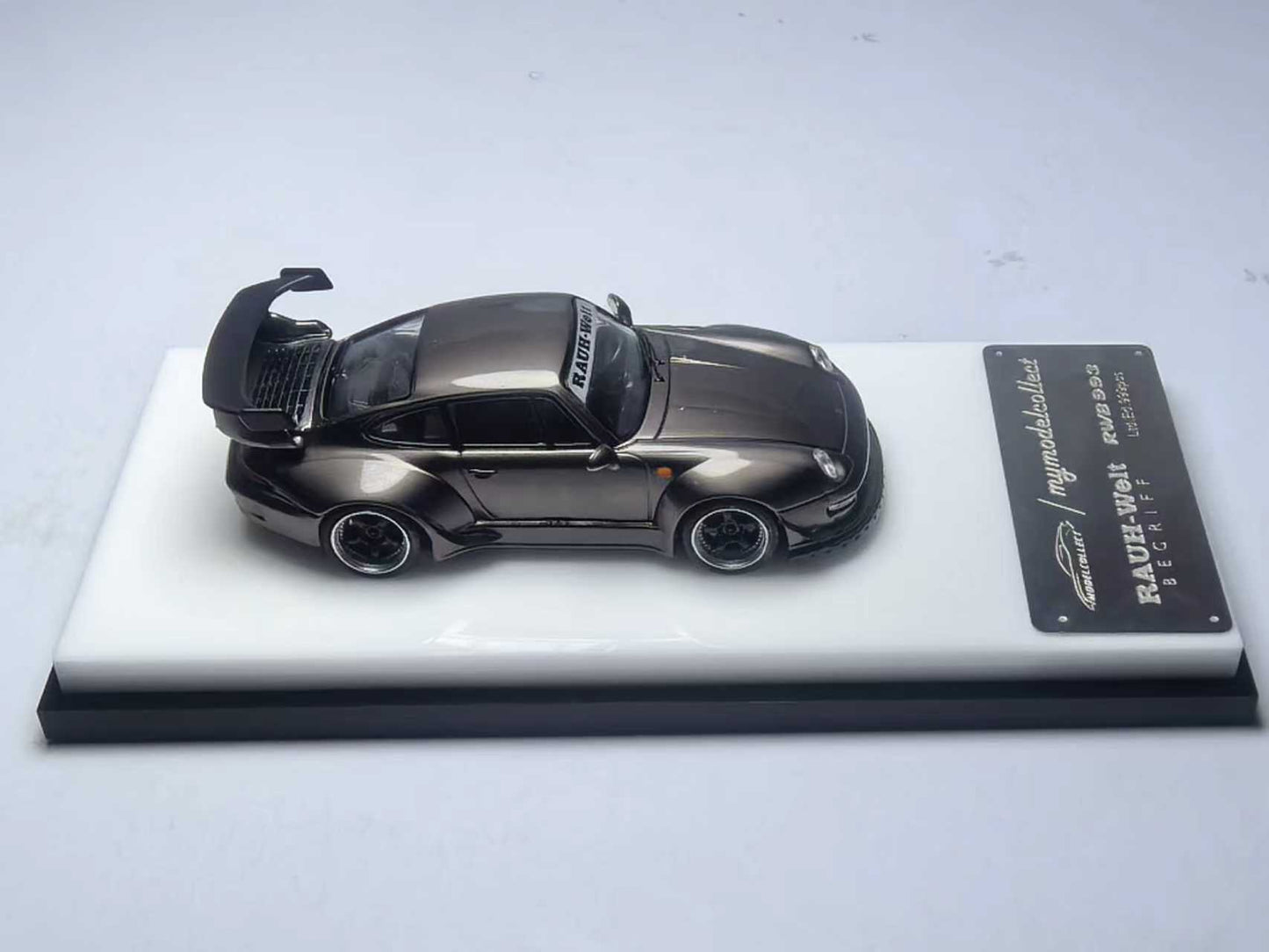 (PREORDER) My Model Collect Porsche RWB 964 High Wing (Chrome Pearl Grey)