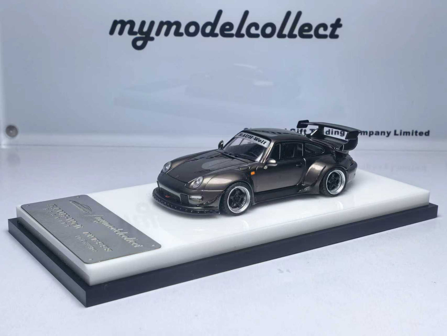 (PREORDER) My Model Collect Porsche RWB 964 High Wing (Chrome Pearl Grey)