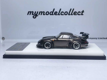 (PREORDER) My Model Collect Porsche RWB 964 High Wing (Chrome Pearl Grey)