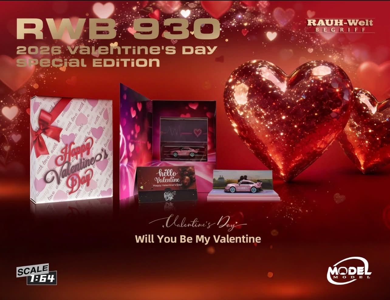 (PREORDER) ModelModel Porsche RWB 930 Valentine's Day Version 2026