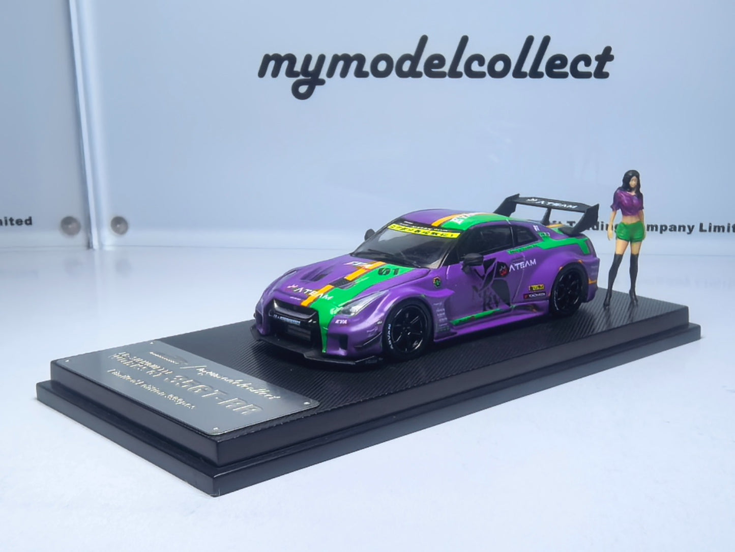 (PREORDER) My Model Collect Nissan LB GTR GT EVA Unit 01 (Hatsune Miku Matte Purple w/figure)