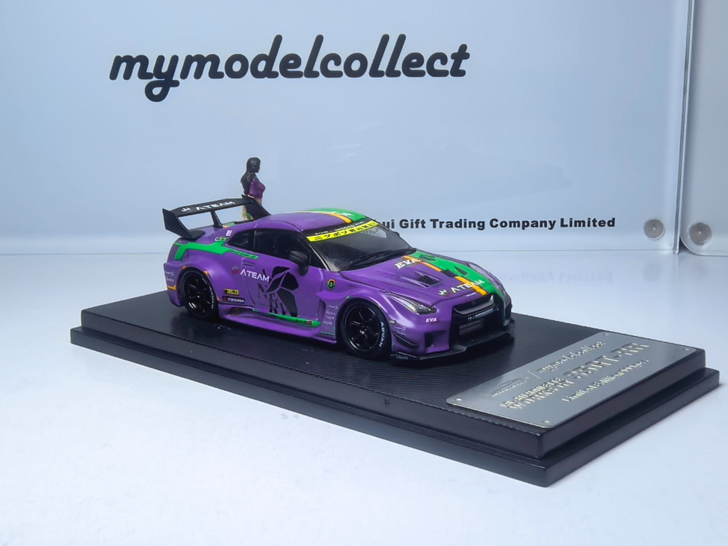 (PREORDER) My Model Collect Nissan LB GTR GT EVA Unit 01 (Hatsune Miku Matte Purple w/figure)