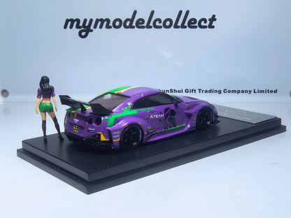 (PREORDER) My Model Collect Nissan LB GTR GT EVA Unit 01 (Hatsune Miku Matte Purple w/figure)