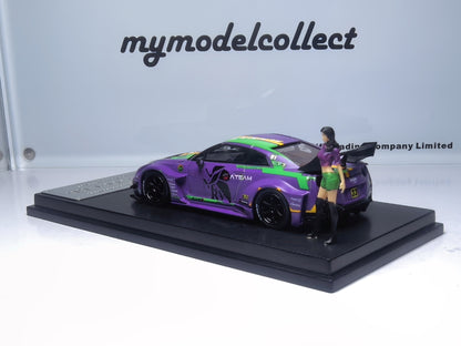 (PREORDER) My Model Collect Nissan LB GTR GT EVA Unit 01 (Hatsune Miku Matte Purple w/figure)