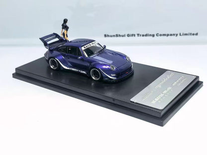 (PREORDER) My Model Collect Porsche RWB 993 High Wing (Purple Army Girl w/figure)