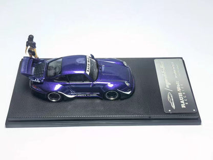 (PREORDER) My Model Collect Porsche RWB 993 High Wing (Purple Army Girl w/figure)