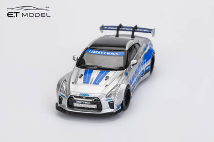 (PREORDER) ET Model x Model Collect GT-R R35 LB Widebody Modified 1.5 Version (FNF Silver Blue)