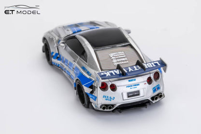 (PREORDER) ET Model x Model Collect GT-R R35 LB Widebody Modified 1.5 Version (FNF Silver Blue)