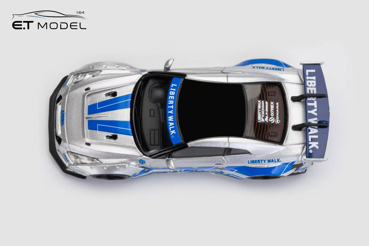 (PREORDER) ET Model x Model Collect GT-R R35 LB Widebody Modified 1.5 Version (FNF Silver Blue)