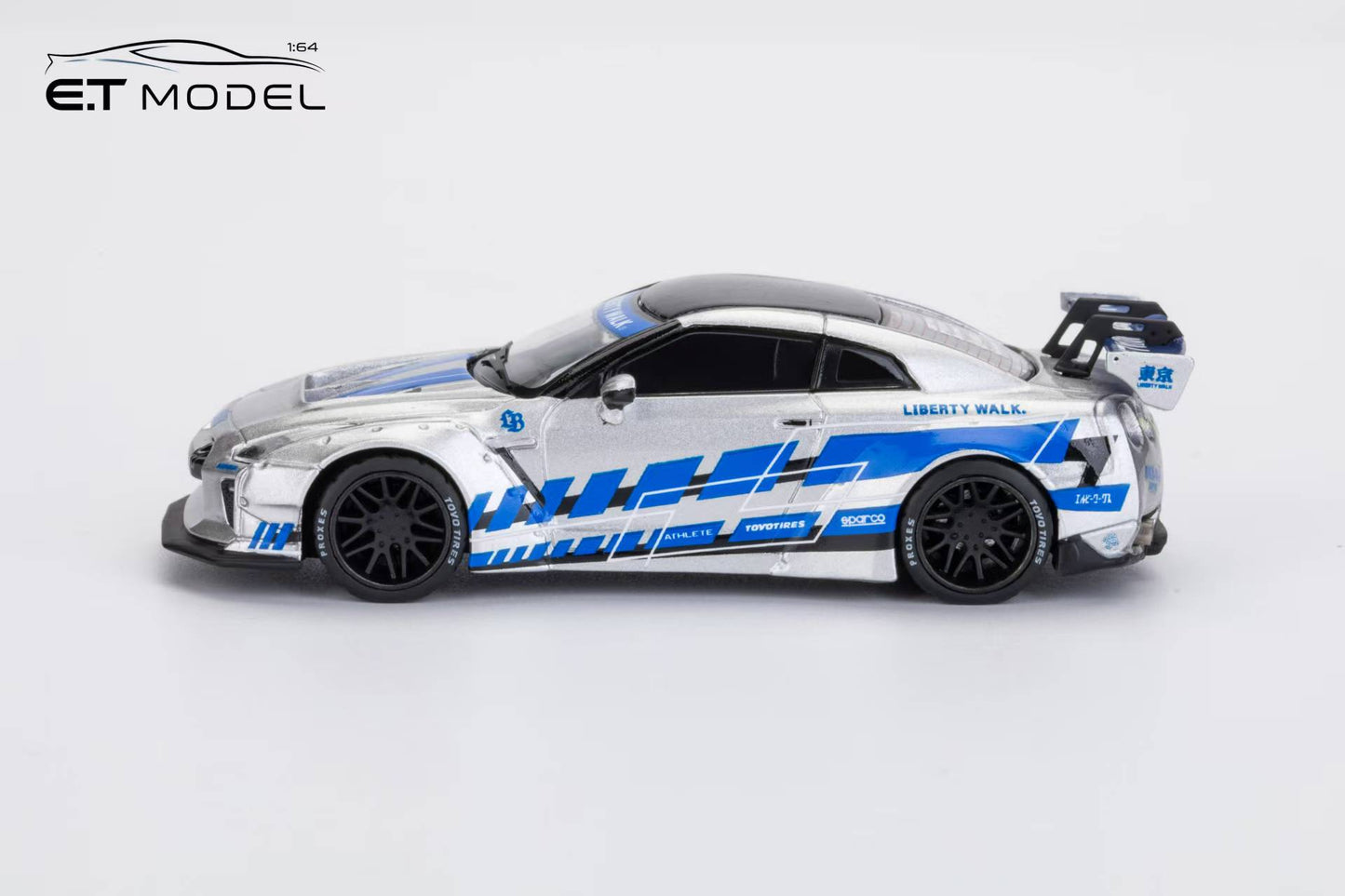 (PREORDER) ET Model x Model Collect GT-R R35 LB Widebody Modified 1.5 Version (FNF Silver Blue)