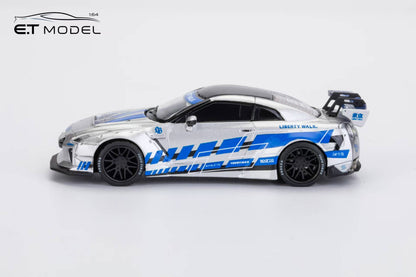 (PREORDER) ET Model x Model Collect GT-R R35 LB Widebody Modified 1.5 Version (FNF Silver Blue)