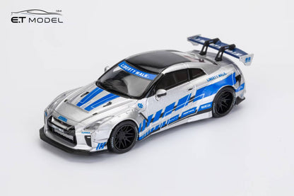 (PREORDER) ET Model x Model Collect GT-R R35 LB Widebody Modified 1.5 Version (FNF Silver Blue)