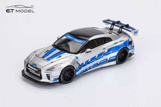 (PREORDER) ET Model x Model Collect GT-R R35 LB Widebody Modified 1.5 Version (FNF Silver Blue)