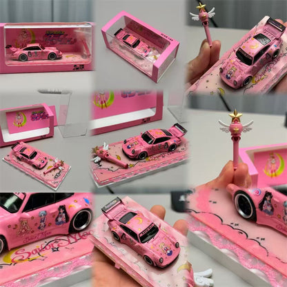 ZJWJ Model Porsche RWB993 Rauh-Welt Widebody Modified (Sailor Moon & Fairy Stick)