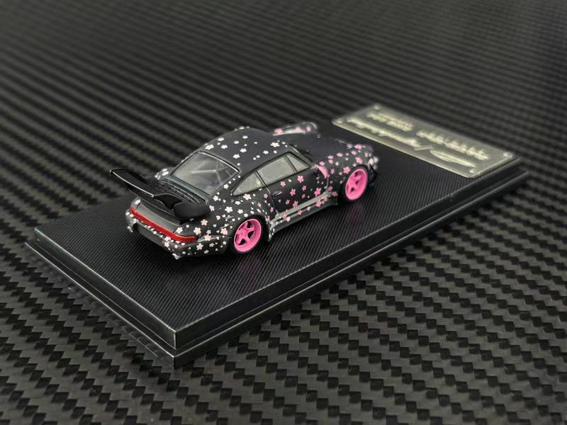 (PREORDER) My Model Collect Porsche RWB964 High Wing (Pink Sakura Livery)