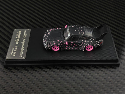 (PREORDER) My Model Collect Porsche RWB964 High Wing (Pink Sakura Livery)