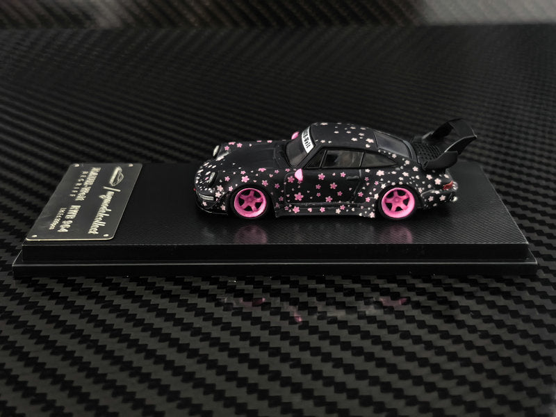 (PREORDER) My Model Collect Porsche RWB964 High Wing (Pink Sakura Livery)