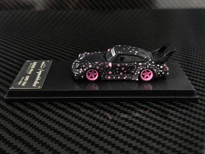 (PREORDER) My Model Collect Porsche RWB964 High Wing (Pink Sakura Livery)