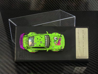 (PREORDER) My Model Collect Porsche RWB964 GT Wing (boo!nigan Magic Eye Green/Purple Livery)