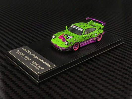 (PREORDER) My Model Collect Porsche RWB964 GT Wing (boo!nigan Magic Eye Green/Purple Livery)