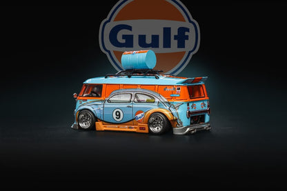 (PREORDER) Liberty 64 VW T1 Widebody Lowrider (Gulf & Side Beetle Livery)