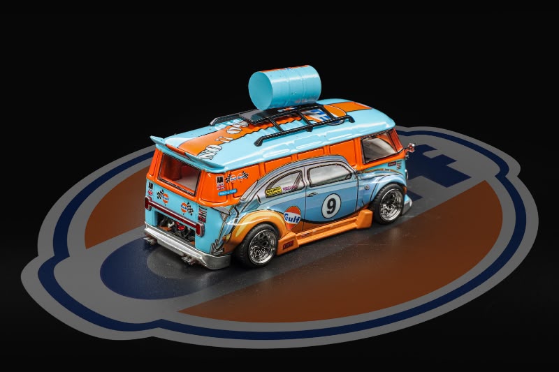 (PREORDER) Liberty 64 VW T1 Widebody Lowrider (Gulf & Side Beetle Livery)