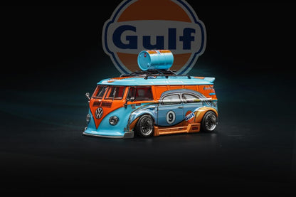 (PREORDER) Liberty 64 VW T1 Widebody Lowrider (Gulf & Side Beetle Livery)
