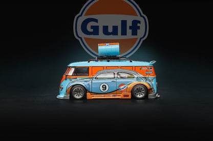 (PREORDER) Liberty 64 VW T1 Widebody Lowrider (Gulf & Side Beetle Livery)