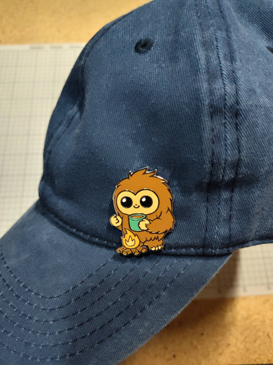 Mountain's Misfits - Bigfoot & Coffee Collectible Enamel Pin - Sasquatch Pin