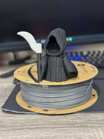 Grim Reaper 3D Printed Knitted Figurine (3" figure) - by Upstate Design Decor