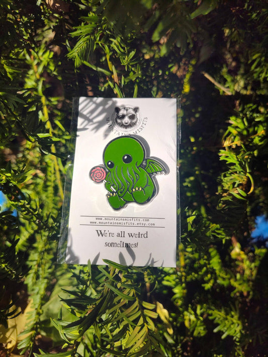 Mountain's Misfits - Cthulhu & Candy Collectible Enamel Pin - Cthulhu Lovecraft Pin