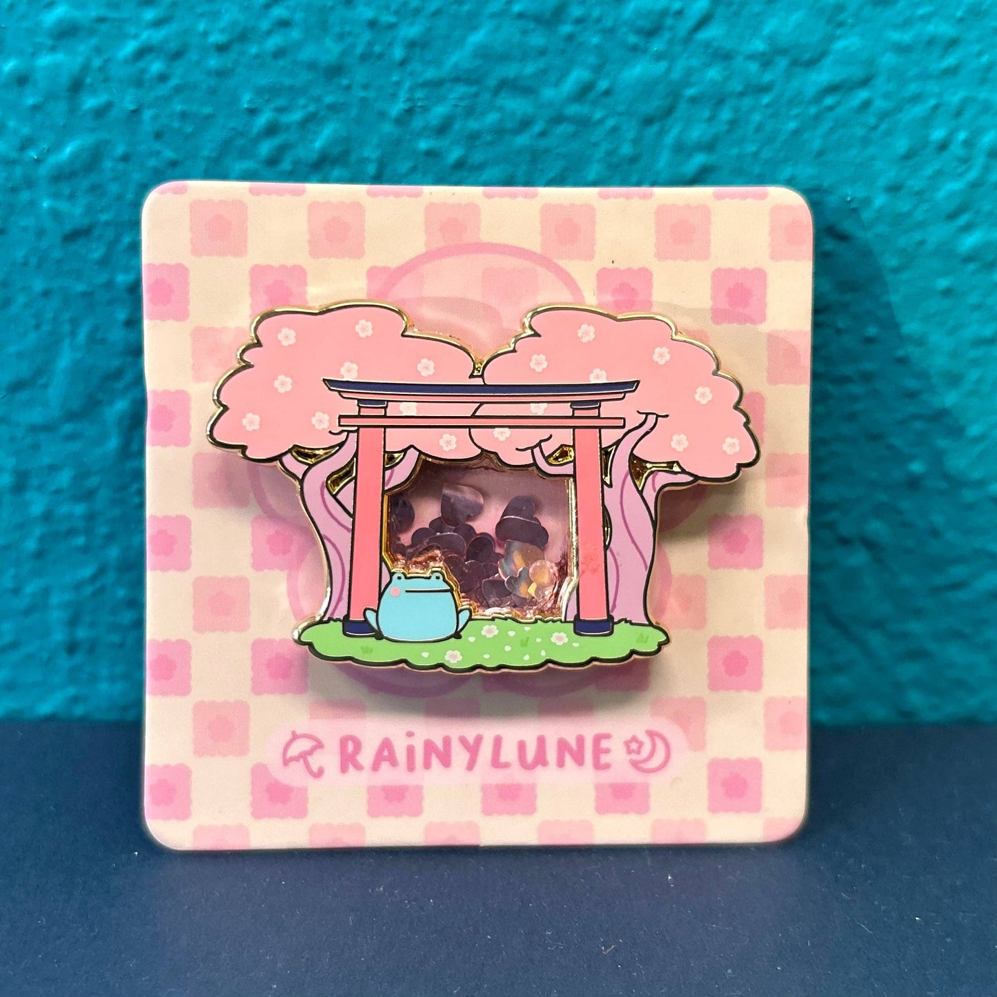 Rainylune Collectible Pin - Cherry Blossom Shrine Son the Frog Pin