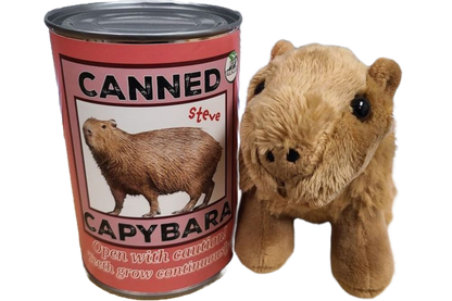 Steve the Canned Capybara | Stuffed Animal Plush w/Jokes: Pop Top Lid