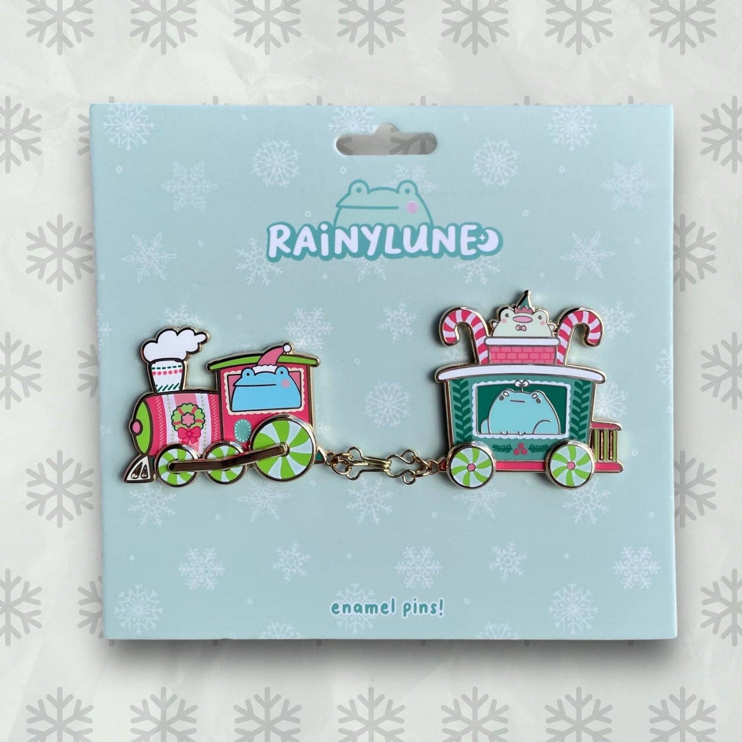 Rainylune Collectible Pin - Christmas Train Pin Set
