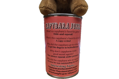Steve the Canned Capybara | Stuffed Animal Plush w/Jokes: Pop Top Lid