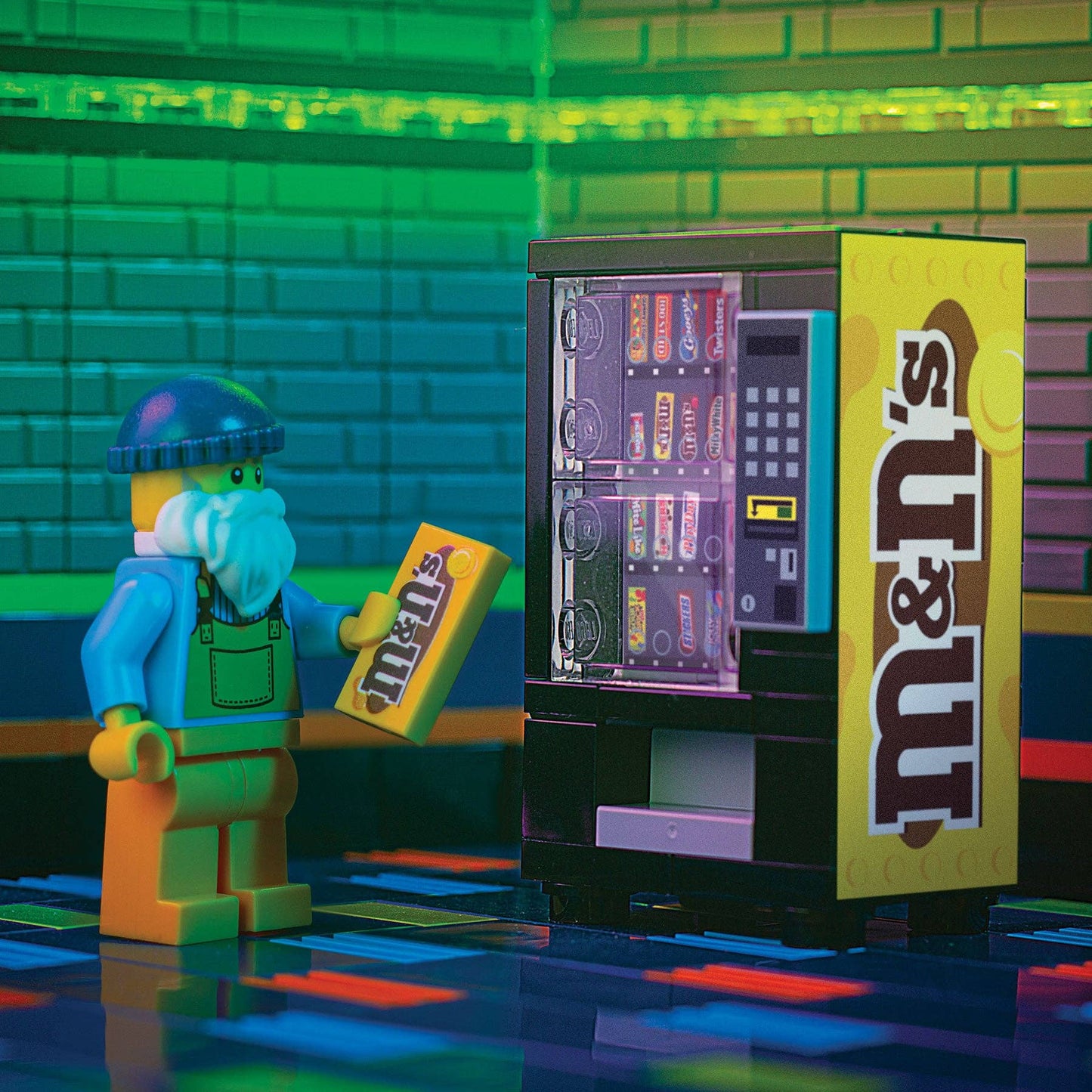 B3 Customs® - M&amp;Ns (Peanut) - Distributeur automatique de bonbons LEGO personnalisé