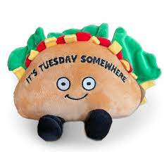 Punchkins - "It's Tuesday Somewhere" Novelty Plush Taco Holiday Gift