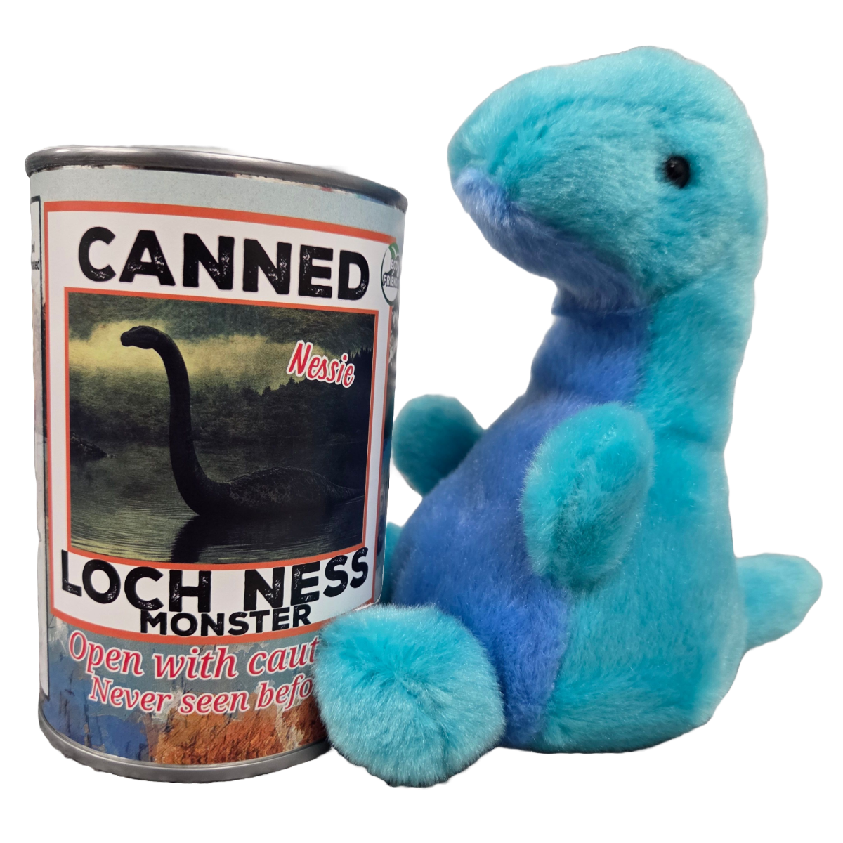 Canned Loch Ness Monster | Stuffed Plush | Funny Jokes: Pop Top Lid