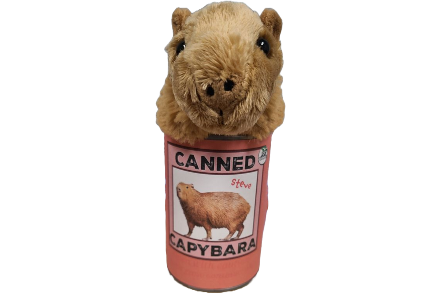 Steve the Canned Capybara | Stuffed Animal Plush w/Jokes: Pop Top Lid