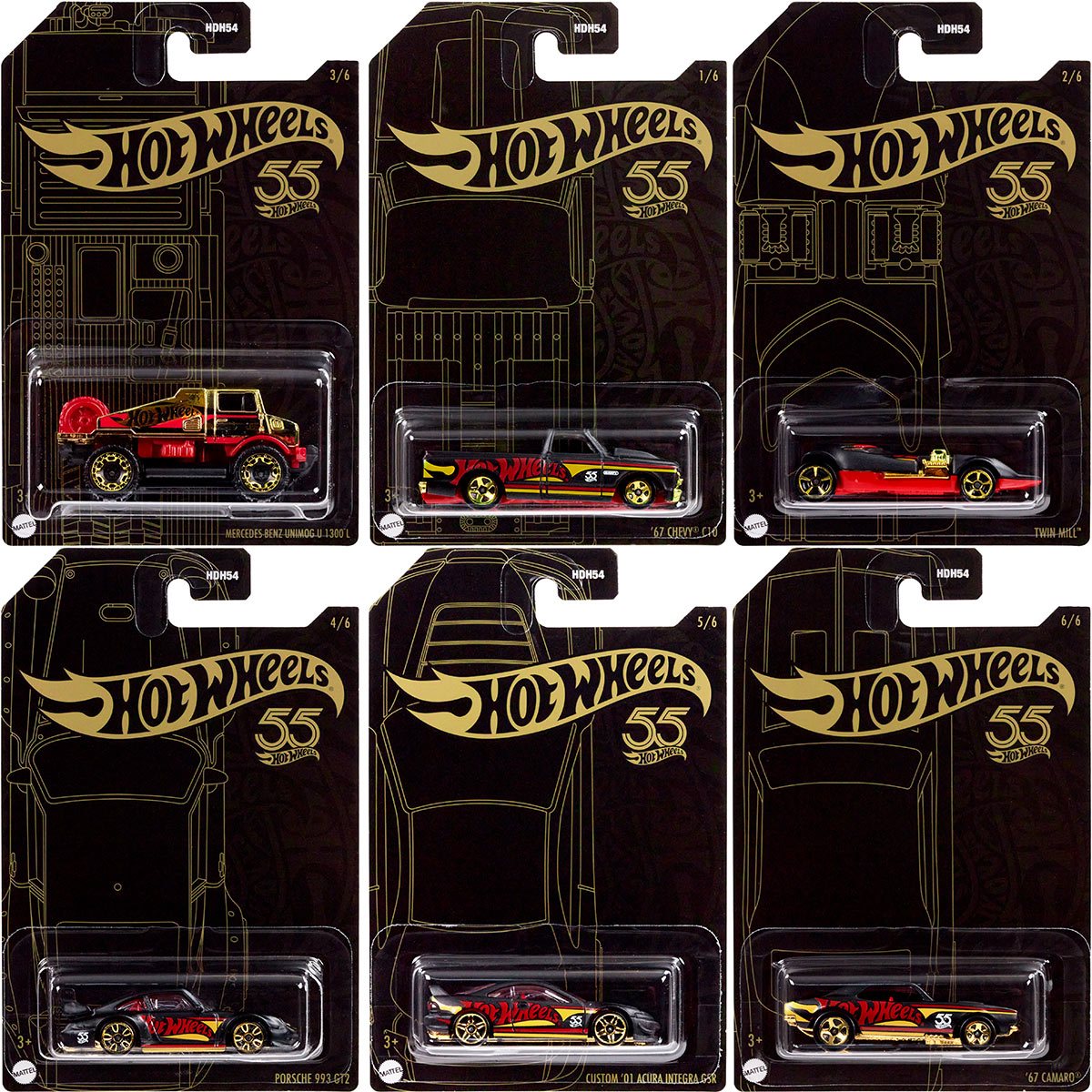 Hot Wheels 55e anniversaire perle et chrome