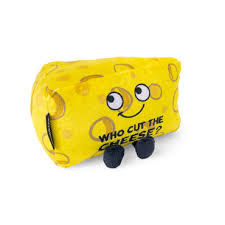 Punchkins - "Who Cut the Cheese" Nouveauté Peluche Cheese Wedge Cadeau de Noël