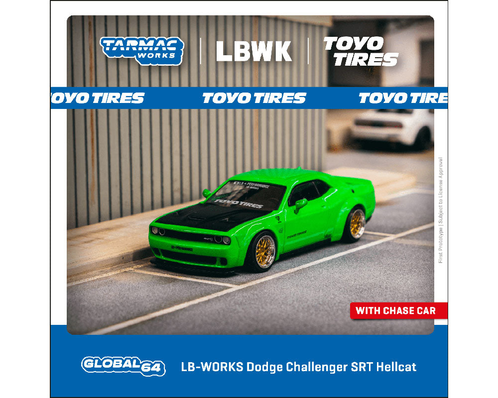 Tarmac LBWK Dodge Challenger SRT Hellcat (Green)