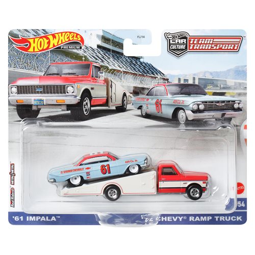 Hot Wheels Premium Car Culture Team Transport #54 '61 Impala et '72 Chevy Ramp Truck