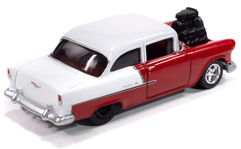 Johnny Lighting Hobby Exclusive - 1955 Chevrolet Bel Air 2 Door Sedan (Red/White)
